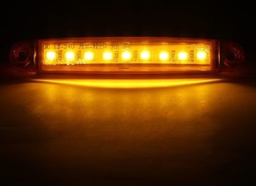Off Road Slim Basamak Aydınlatma Ledi Parmak Led Sarı 9 Led 12-24V (1 Adet)