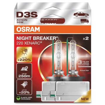 Osram D3S Night Breaker 220 Xenarc Xenon Ampul Seti +%220 35W 66340XN2-2HB