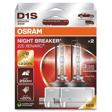 Osram D1S Night Breaker 220 Xenarc Xenon Ampul Seti +%220 35W 66140XN2-2HB