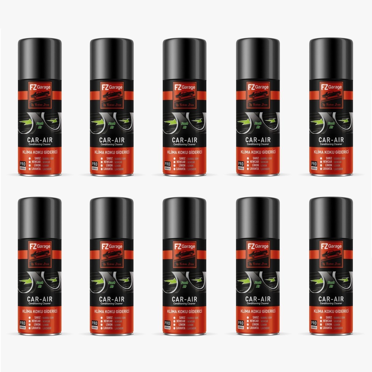 FZ Garage Temizleyici Klima Fresh Koku Bombası Elma 200ml 10 Adet