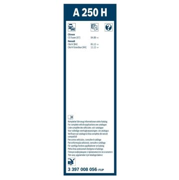 Renault Clio 4 Bosch Arka Silecek 25cm 2012-2019 Rear A250H