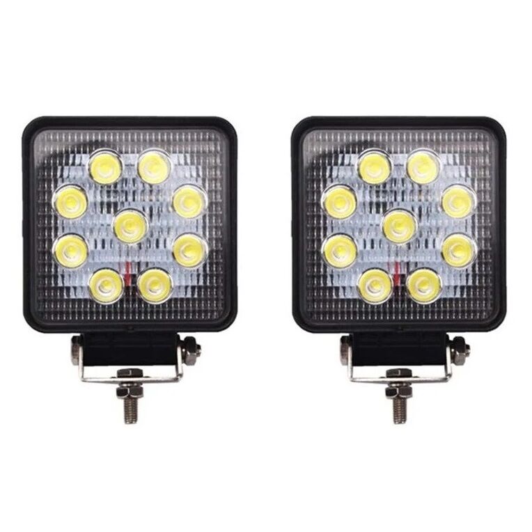 Wolfram 9 Led Kare Off Road Sis Farı Çalışma Lambası 2 Adet 10-30V 27W
