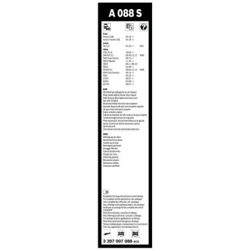 Bosch Volvo V50 Silecek Takımı Aerotwin 2006-2012 A088S