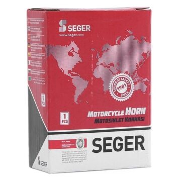 Seger Motosiklet Kornası İnce Ses Tekli Çift Fişli 12V 480Hz 105-118dB