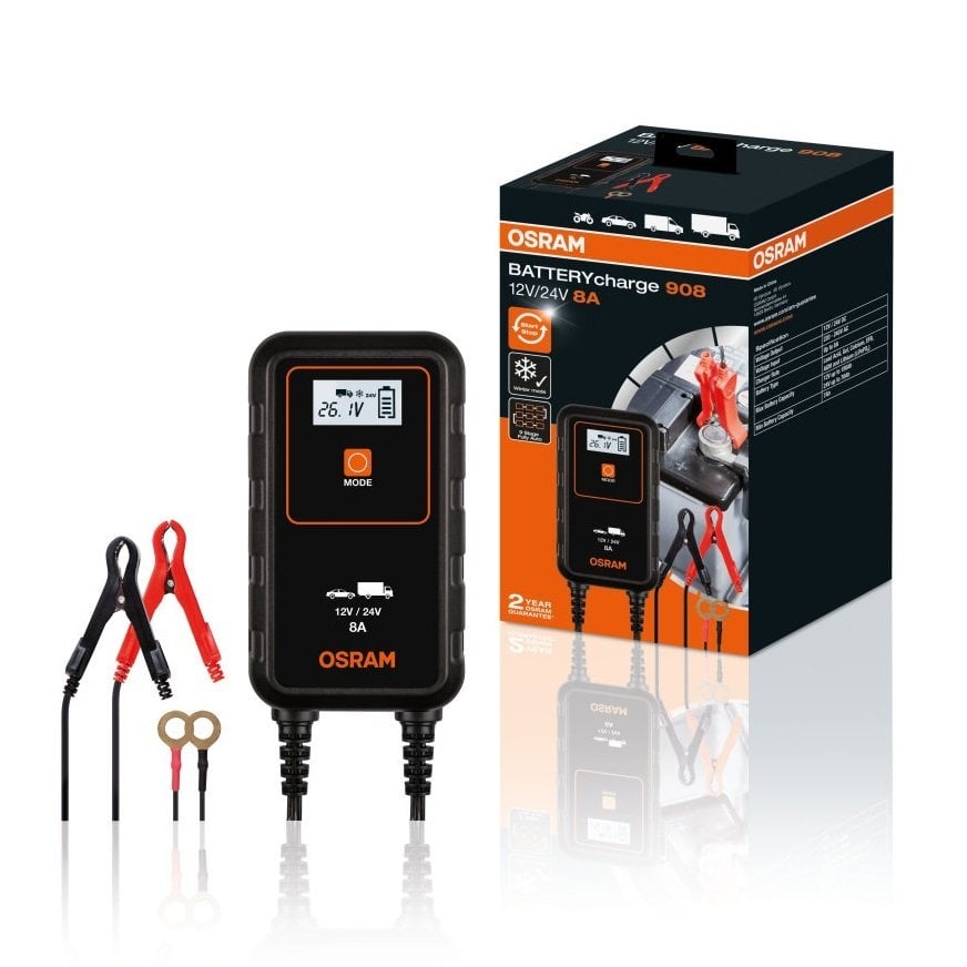 Osram Batterycharge 908 Akü Şarj Cihazı 12-24V OEBCS908