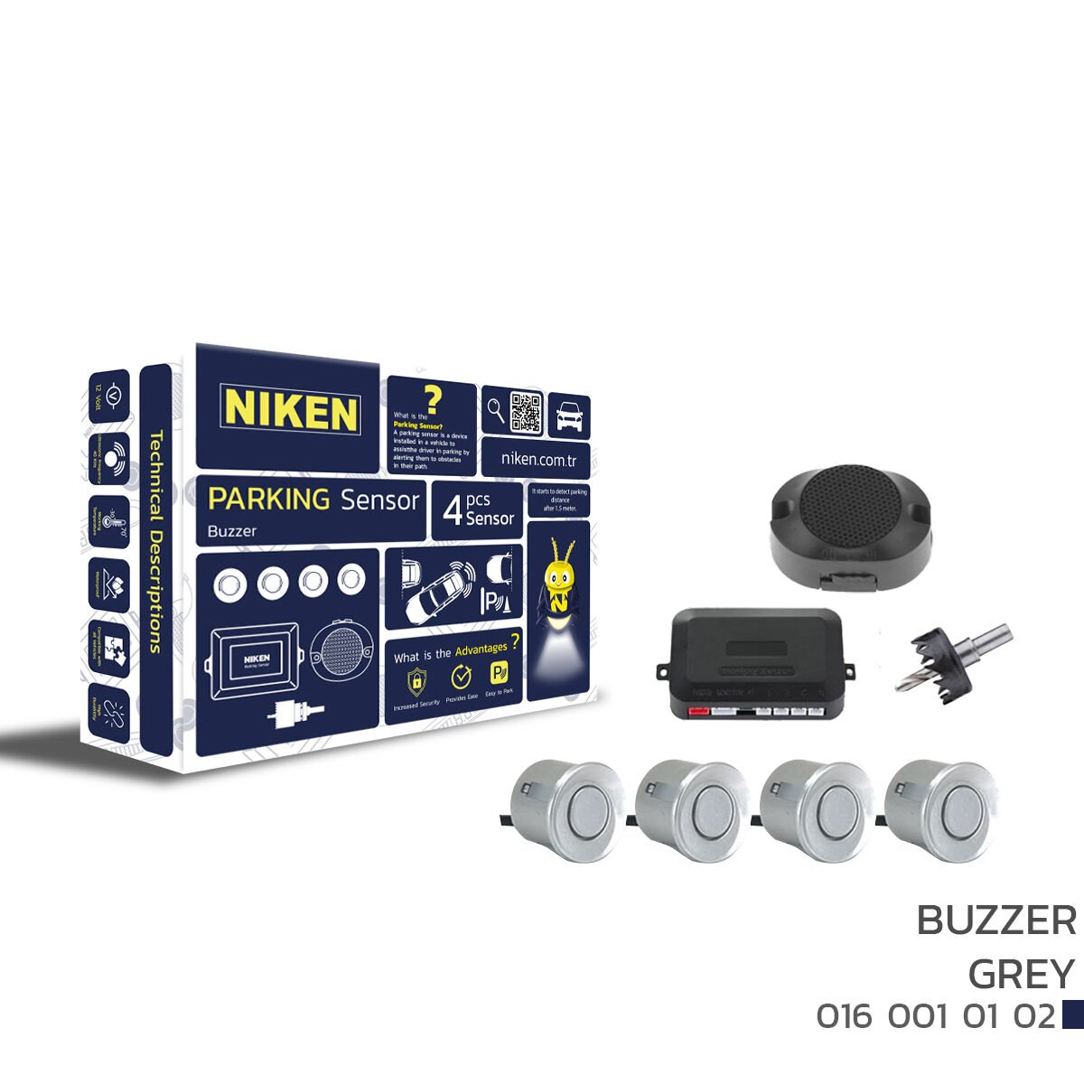 Niken Ses İkazlı Park Sensörü Gri