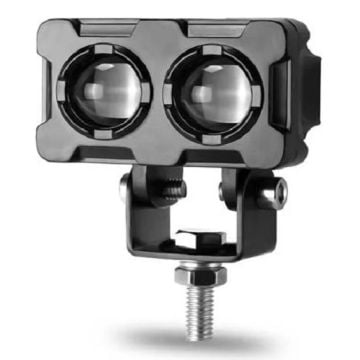 Beyaz Sarı Led Robot Çift Göz Off Road, Motosiklet Sis Farı Çalışma Lambası 12-24V 50W