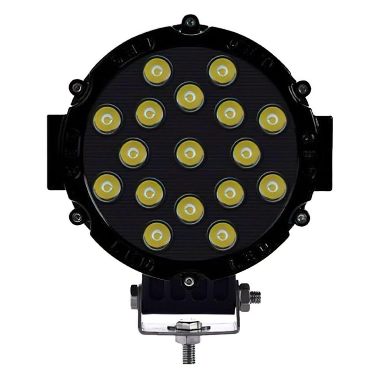 7'' Beyaz Led Siyah Yuvarlak Off Road Sis Farı Çalışma Lambası 17 Led 10-30V 51W