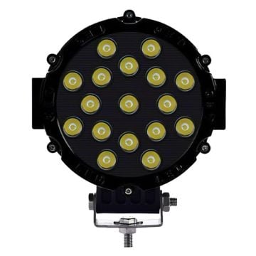 7'' Beyaz Led Siyah Yuvarlak Off Road Sis Farı Çalışma Lambası 17 Led 10-30V 51W