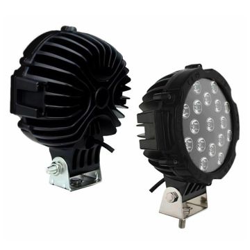 7'' Beyaz Led Siyah Yuvarlak Off Road Sis Farı Çalışma Lambası 17 Led 10-30V 51W