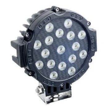 7'' Beyaz Led Siyah Yuvarlak Off Road Sis Farı Çalışma Lambası 17 Led 10-30V 51W