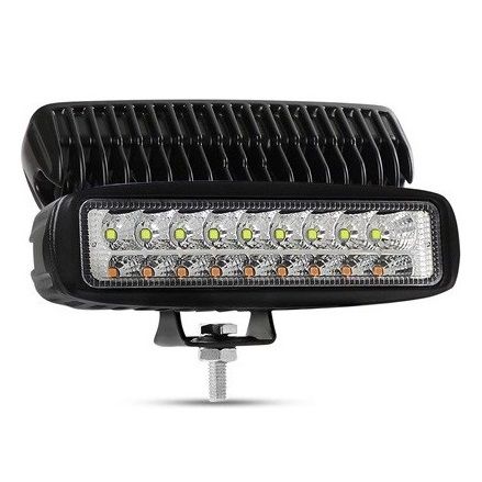 Beyaz Sarı Led Çakarlı Off Road Sis Panjur Farı Çalışma Lambası 18 Led 10-30V 27W