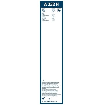 Audi A3 Bosch Arka Silecek 33cm 2013-2019 Rear A332H