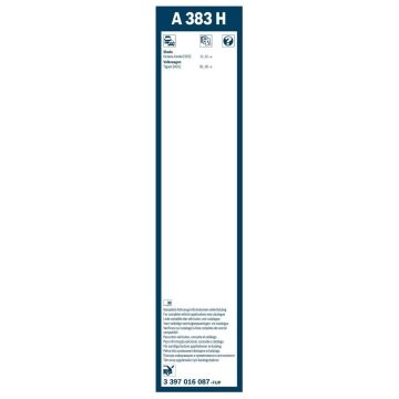 VW Tiguan Bosch Arka Silecek 38cm 2016-2021 Rear A383H