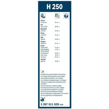 Mitsubishi ASX Bosch Arka Silecek 25cm 2010-2015 Rear H250