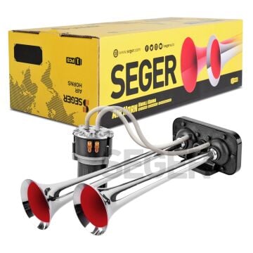 Seger Krom Borulu Kompresörlü Fala Fala Korna 12V 110-115dB