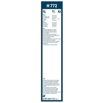 Seat İbiza Bosch Arka Silecek 34cm 2006-2011 Rear H772