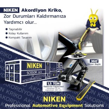 Niken Üniversal Akordiyon Cırcırlı Kriko 1,5 Ton