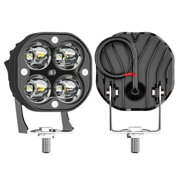 3'' Beyaz Sarı Led Spot Off Road, Motosiklet Sis Farı Çalışma Lambası 12-24V