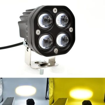 3'' Beyaz Sarı Led Spot Off Road, Motosiklet Sis Farı Çalışma Lambası 12-24V