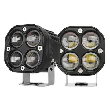 3'' Beyaz Sarı Led Spot Off Road, Motosiklet Sis Farı Çalışma Lambası 12-24V