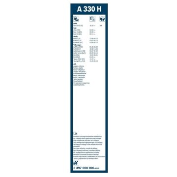 BMW F25 X3 Bosch Arka Silecek 33cm 2011-2015 Rear A330H