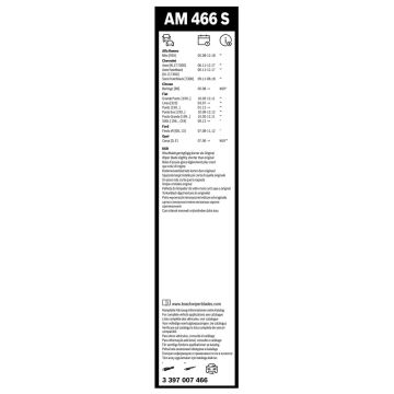 Bosch Fiat Grande Punto Silecek Takımı Aerotwin 2005-2014 AM466S