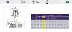 Kripsol Prime-KPR 3 Hp 220 V Havuz Pompası