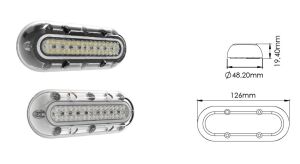 Sıva Üstü Havuz ve Havuz Basamak Aydınlatması Mavi Işık 126mm