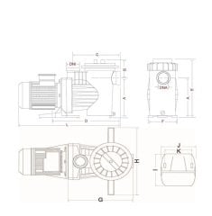 Saci Winner Havuz Pompası 3 hp  380 Volt