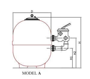 920 mm Plastik Kum Filtresi