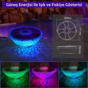 Solar RGB Led Işıklı Fıskiye Ct508