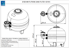 Gemaş Ø 920 mm Filtrone Kum Filtresi