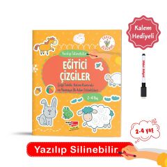 2-4 Yaş Eğitici Çizgiler (Yaz-Sil)