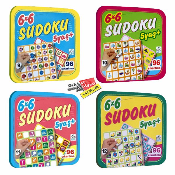 5 Yaş 6X6 Sudoku 4'lü Set