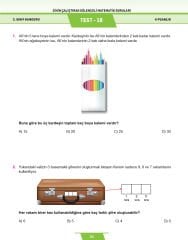 5.Sınıf Zihin Çalıştıran Eğlenceli Kanguru Matematik Soruları