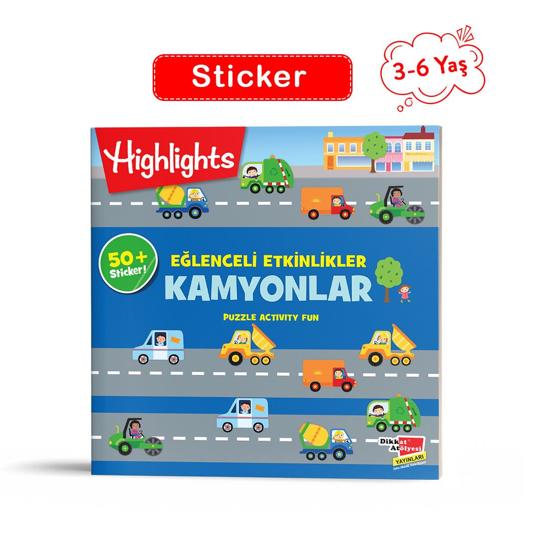 Kamyonlar - Sticker Eğlenceli Etkinliklerle Hikayeli Bulmacalar