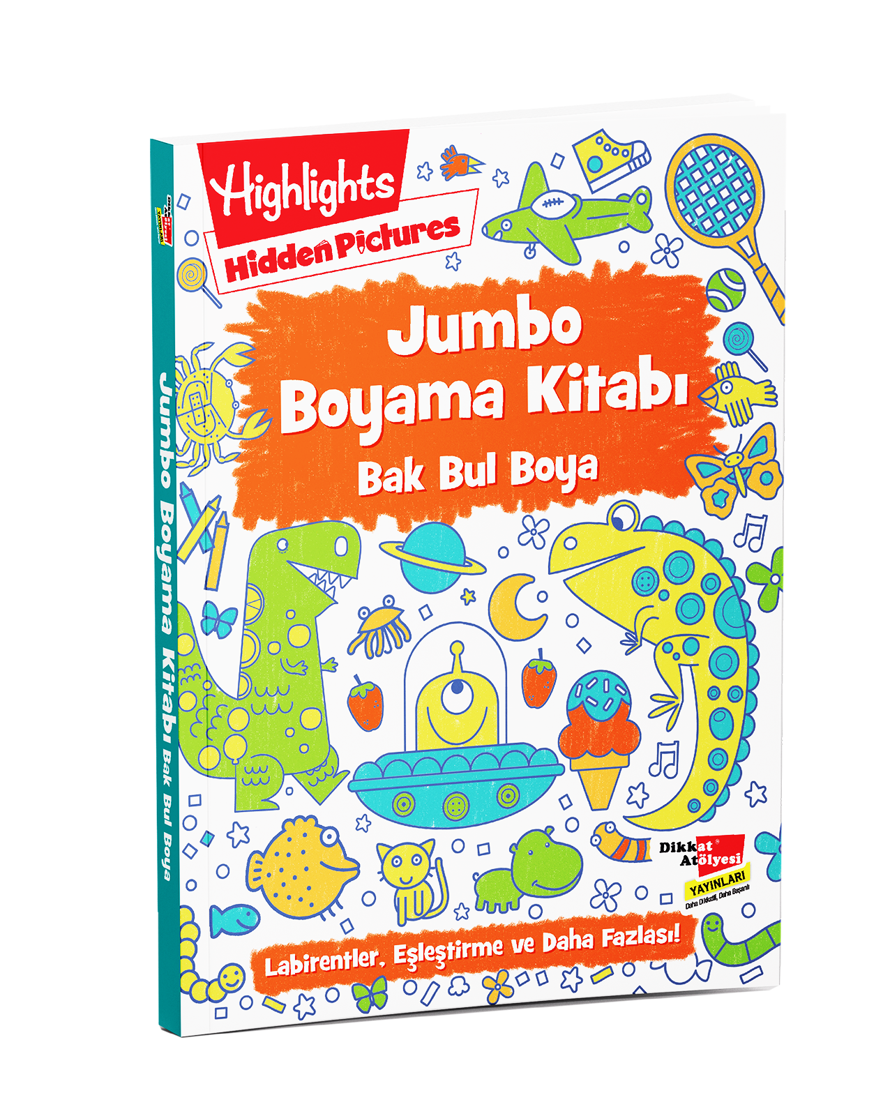Jumbo Boyama Kitabı Bak Bul Boya (Labirentler, Ara Bul, Eşleştirme Etkinlikleri)