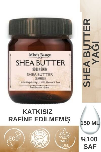 150ml SOĞUK SIKIM SHEA BUTTER (KARİTE) YAĞI , %100 DOĞAL & SAF