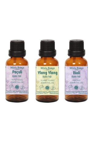 Paçuli Yağı 10ml - Ylang Ylang Yağı 10ml - Nioli Yağı 10ml