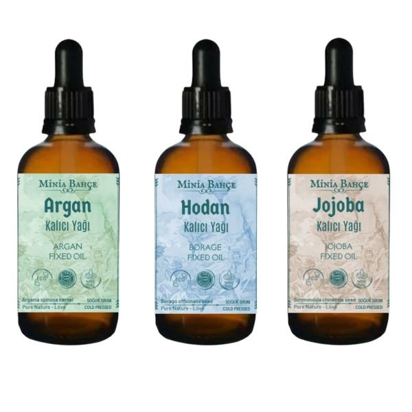 Argan Yağı (30ml) - Hodan Yağı (30ml)- Jojoba Yağı (30 ml)