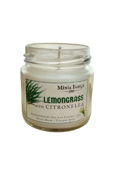 Limonotu & Citronella Yağı, Sineksavar Aromaterapi Soya Mumu, 75gr