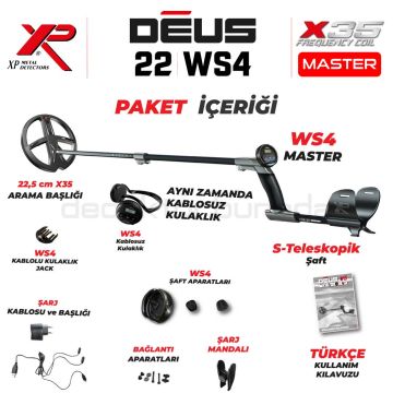 Deus Dedektör - 22,5cm X35 Başlık, WS4 Master