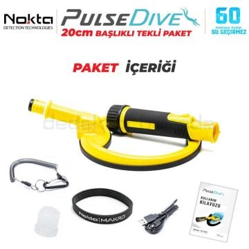 PulseDive Scuba Dedektörü - Tekli 20cm - Sarı