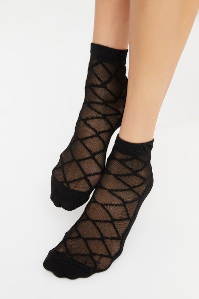 6’lı Paket Tül Çorap Seti - Siyah