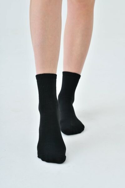 2'li Soket Çorap Seti - Siyah ve Beyaz