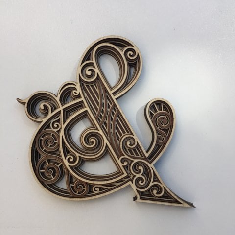 Design Letters Calligraphy Wood Cut Symbols and Letters