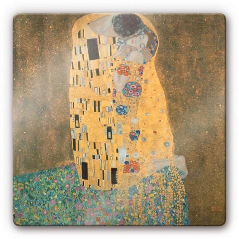 Klimt The Kiss Cam Tablo Temperli Parlak Görünümlü Tasarım Dayanıklı Ürün