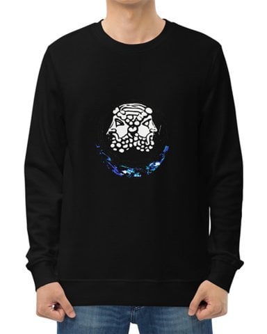 Jasus Baskılı Bisiklet Yaka Baskılı Unisex Sweatshirt