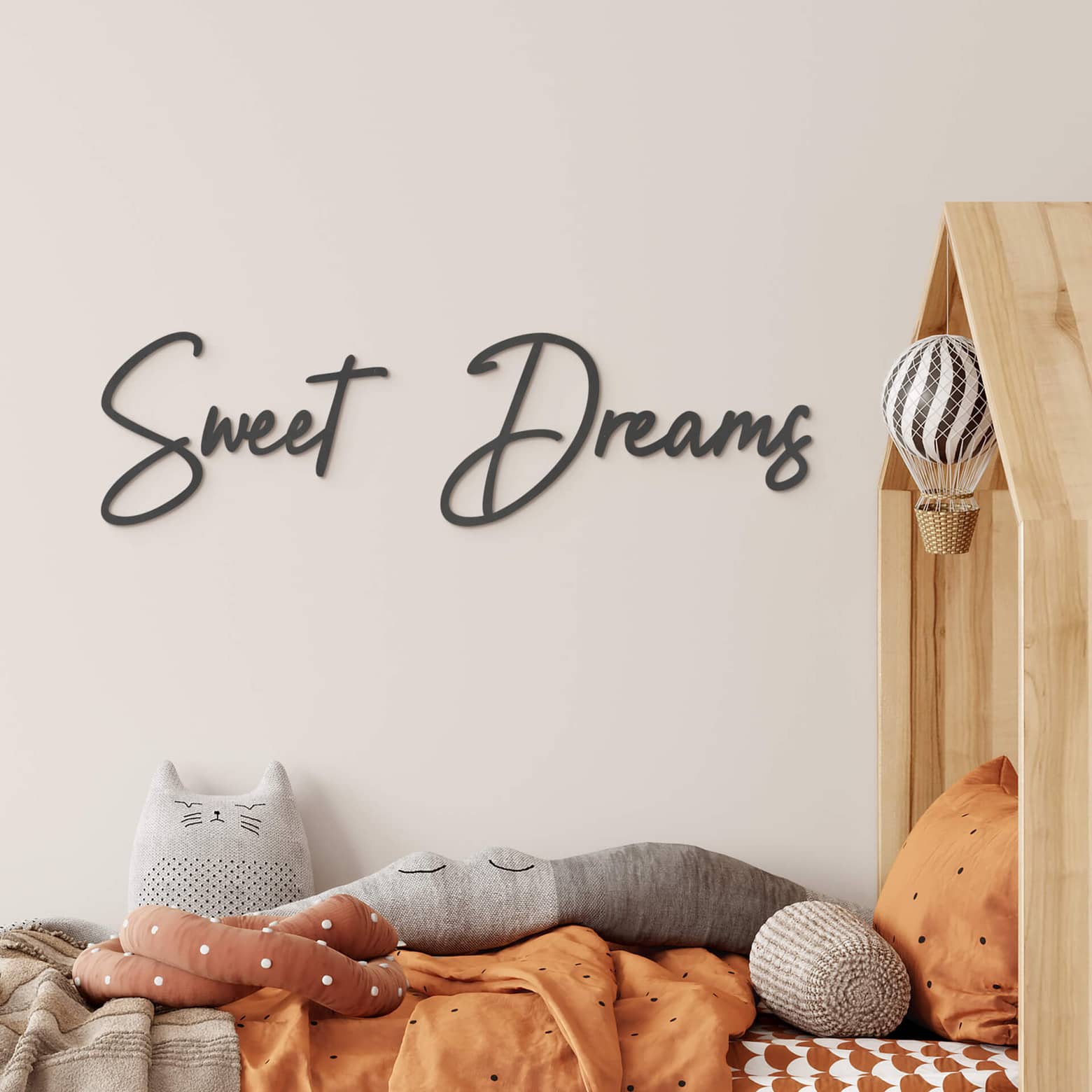 Sweet Dreams Tatlı Rüyalar Ahşap Tasarım Duvar Dekor